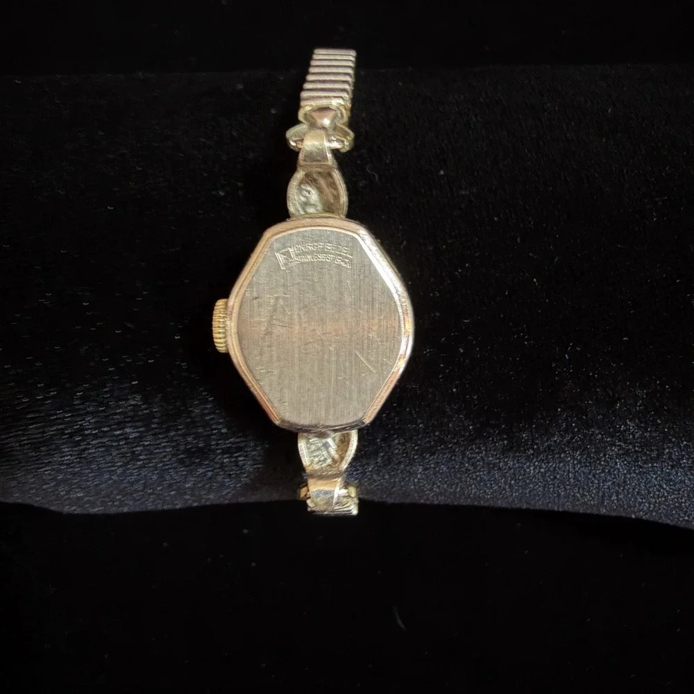 Vintage Baylor 17 Jewels Ladies Cocktail Watch 10K RGP Bezel Untested Repair